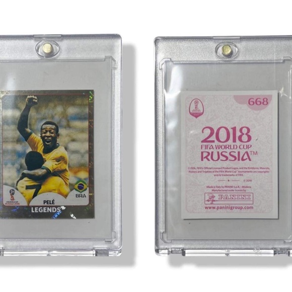 2018 PELE Legends World Cup Panini Stickers #668 Foil Pink Back BRASIL - Picture 2 of 8